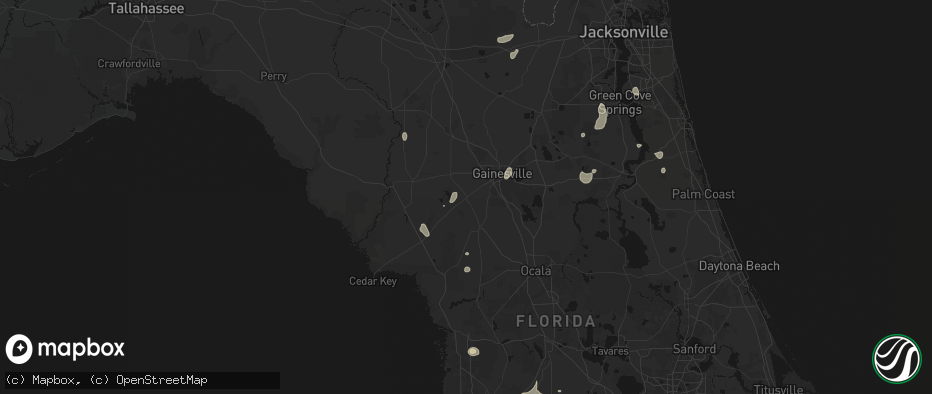 Hail map in Archer, FL on July 10, 2026