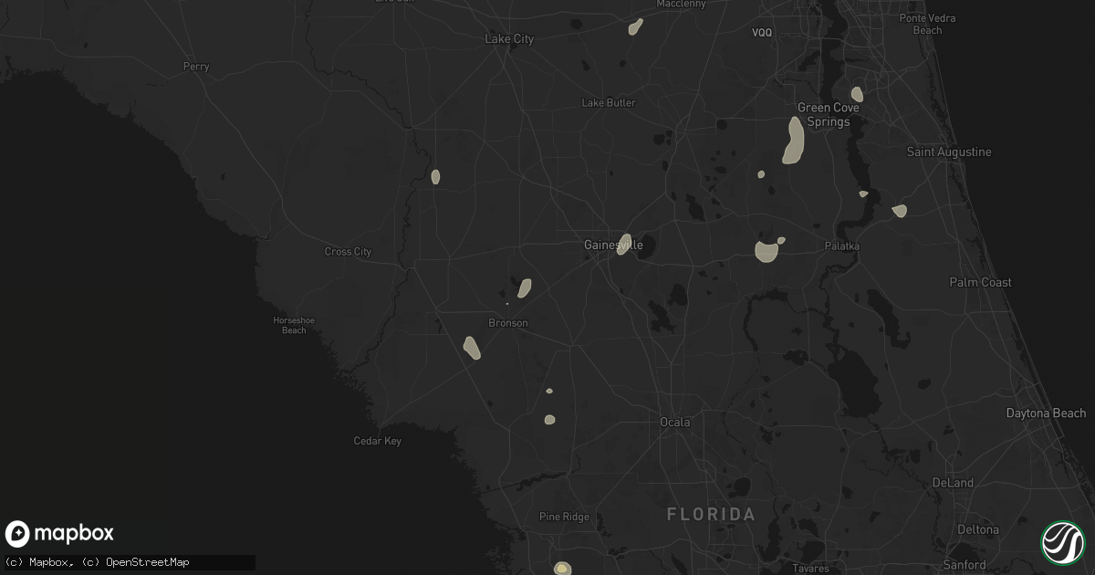 Hail map in Archer, FL on July 10, 2026