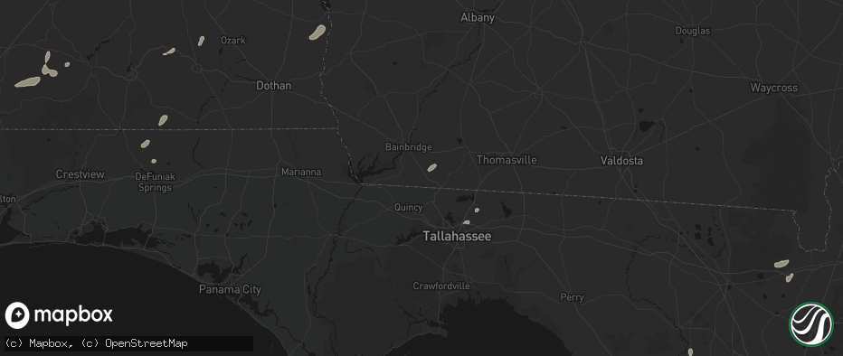 Hail map in Attapulgus, GA on July 10, 2026
