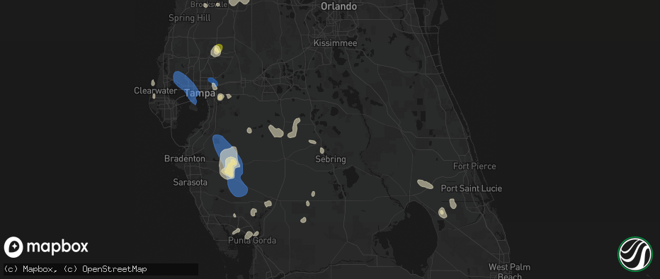 Hail map in Avon Park, FL on July 10, 2026