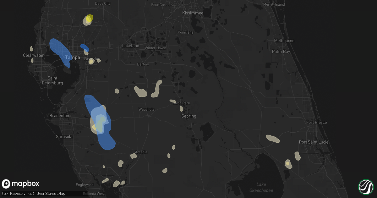 Hail map in Avon Park, FL on July 10, 2026