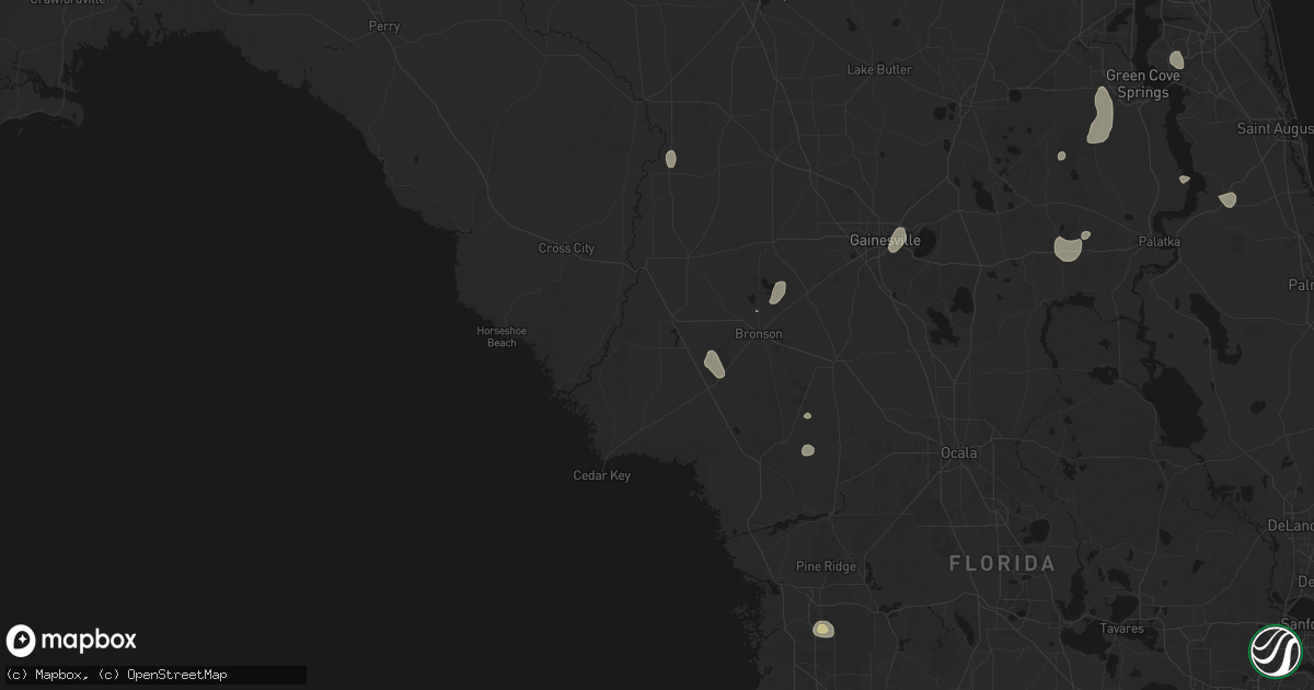 Hail map in Chiefland, FL on July 10, 2026