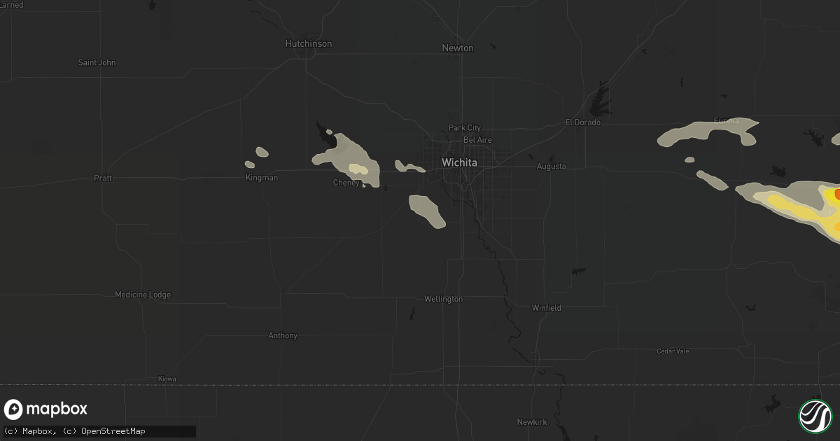 Hail map in Clearwater, KS on July 10, 2026