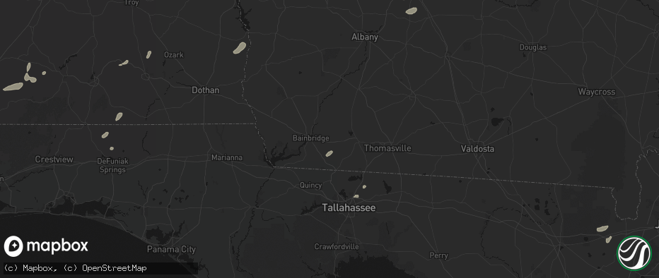 Hail map in Climax, GA on July 10, 2026