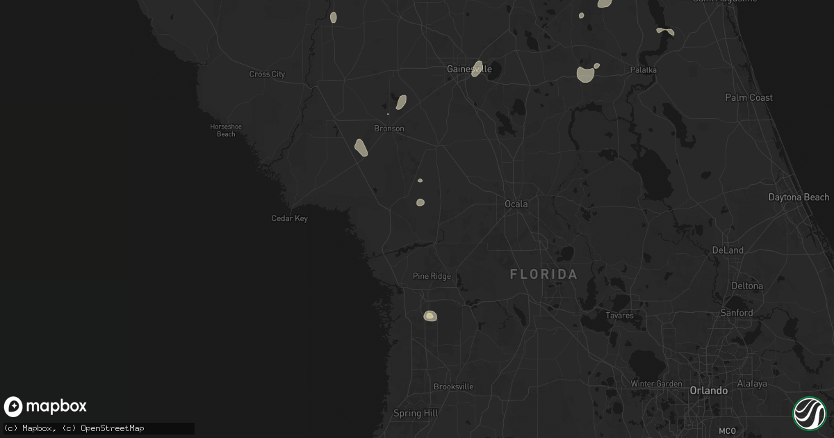 Hail map in Dunnellon, FL on July 10, 2026