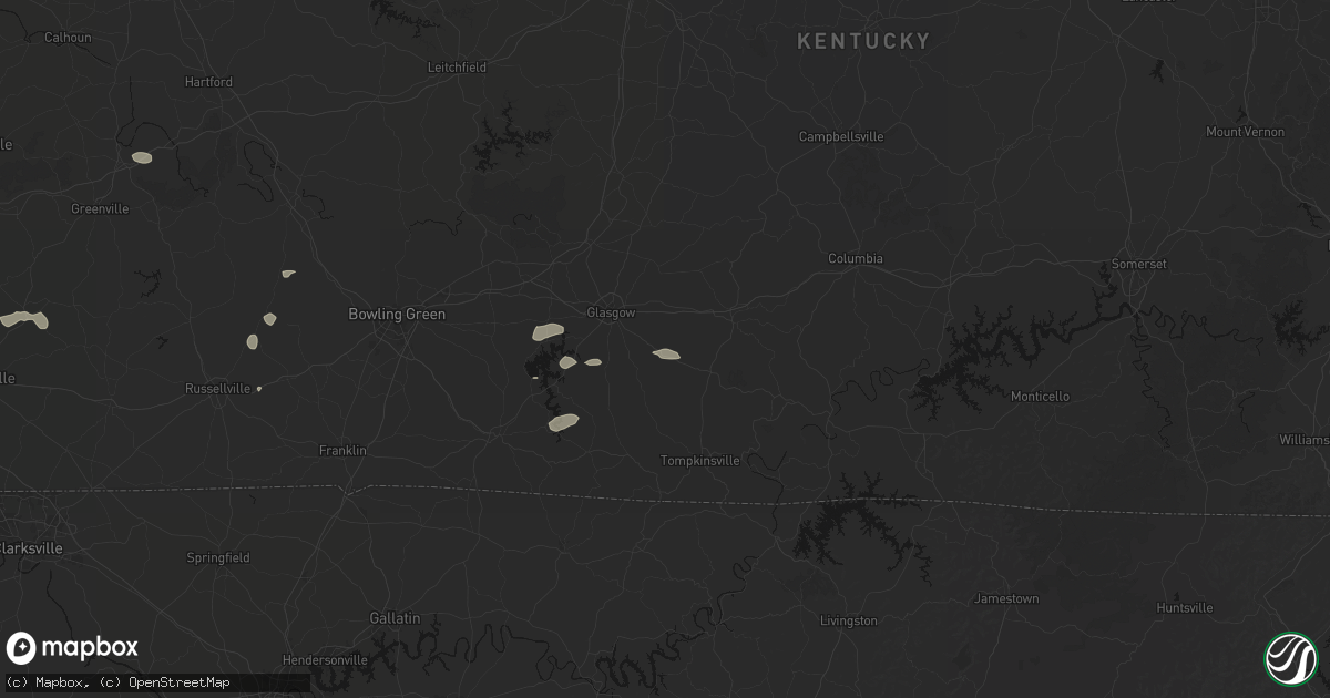 Hail map in Eighty Eight, KY on July 10, 2026