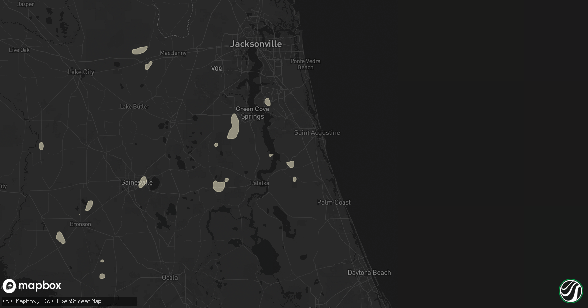 Hail map in Elkton, FL on July 10, 2026