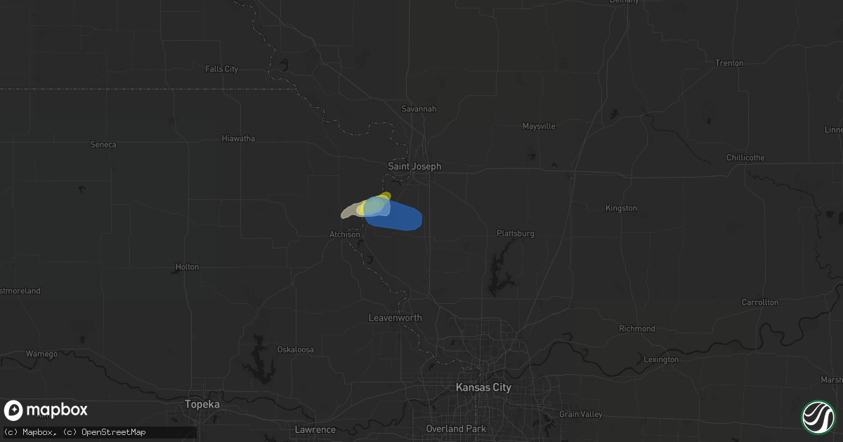 Hail map in Faucett, MO on July 10, 2026