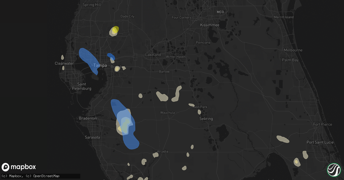 Hail map in Fort Meade, FL on July 10, 2026