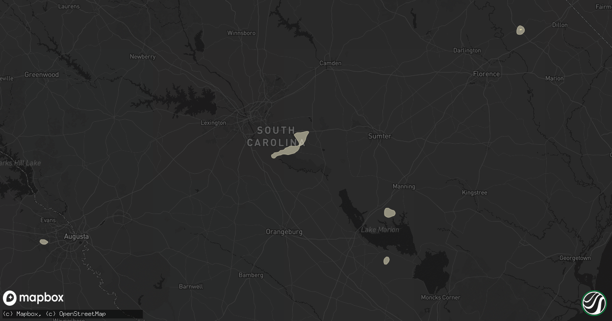 Hail map in Gadsden, SC on July 10, 2026