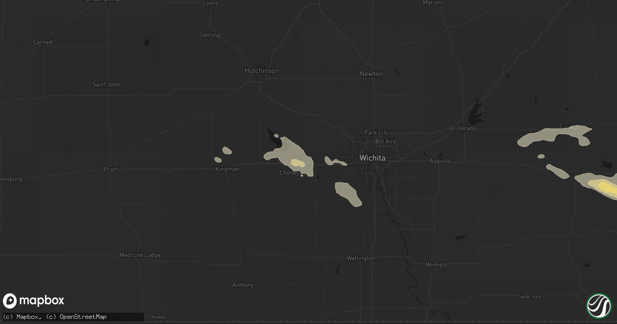 Hail map in Garden Plain, KS on July 10, 2026