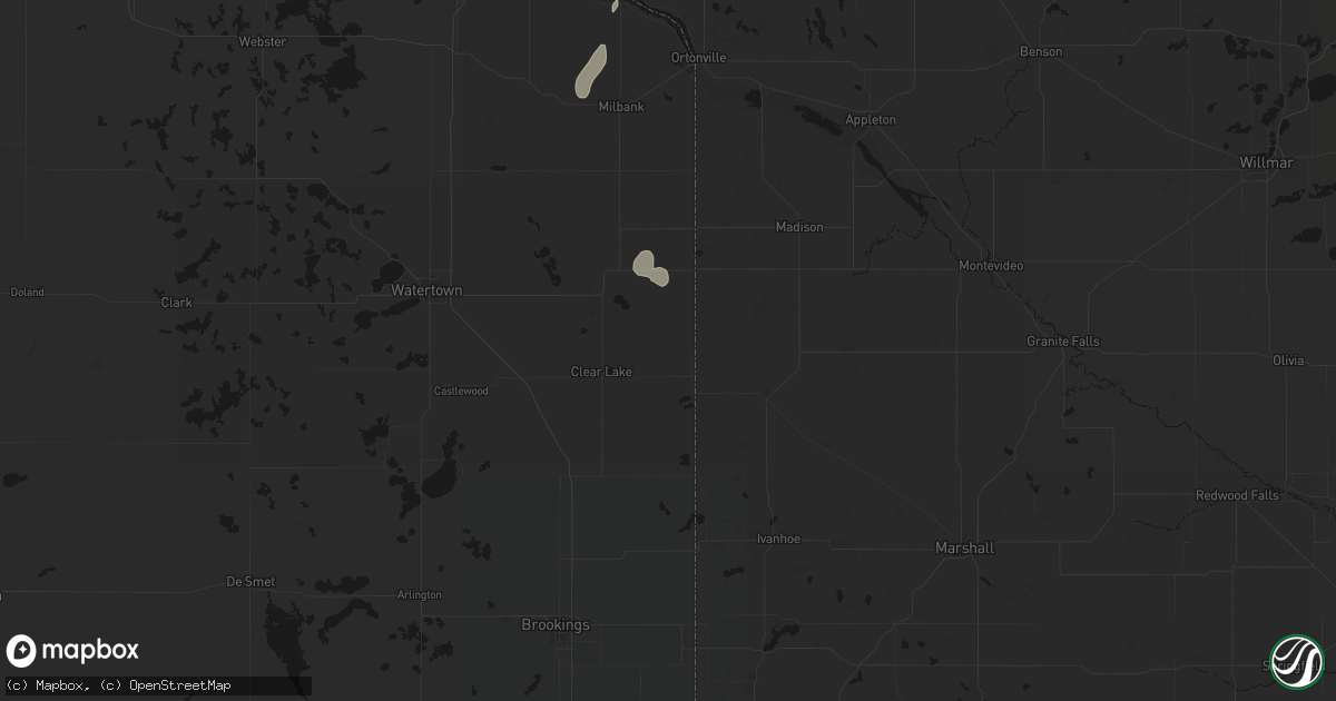 Hail map in Gary, SD on July 10, 2026