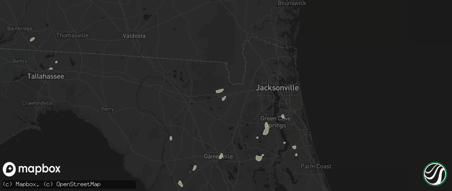 Hail map in Glen Saint Mary, FL on July 10, 2026