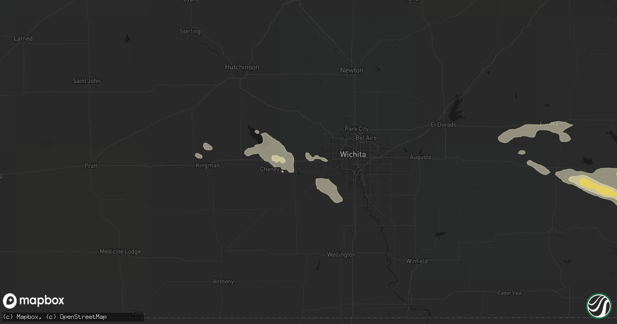 Hail map in Goddard, KS on July 10, 2026