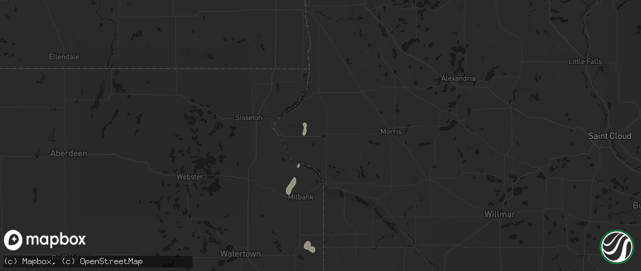 Hail map in Graceville, MN on July 10, 2026