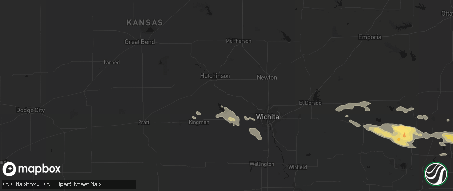 Hail map in Haven, KS on July 10, 2026