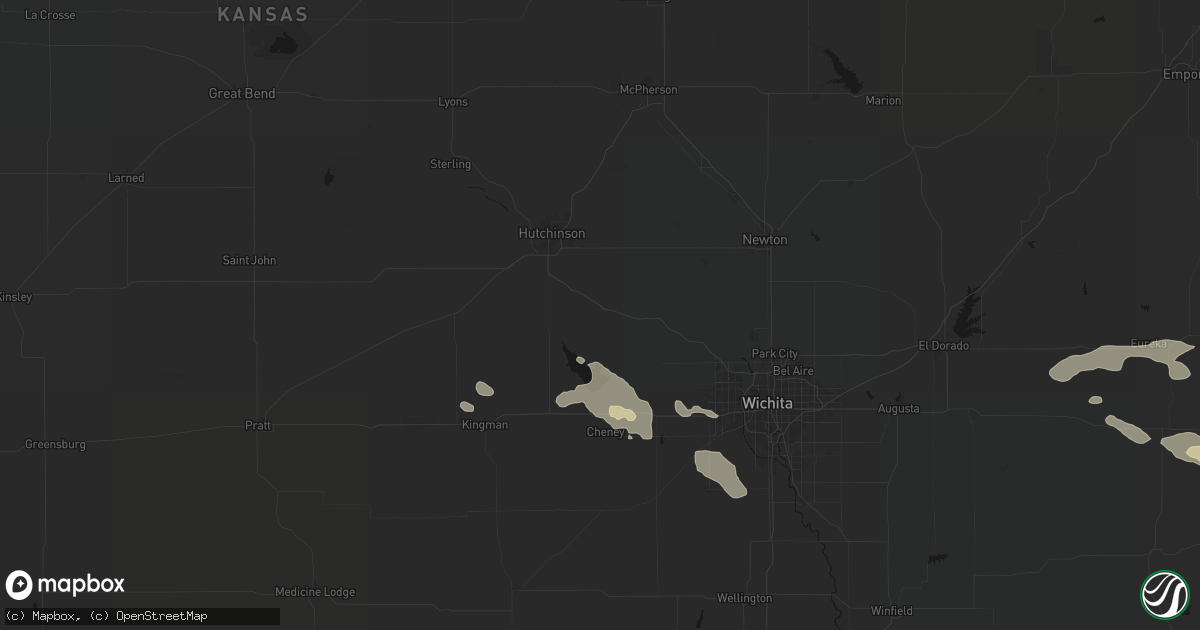 Hail map in Haven, KS on July 10, 2026