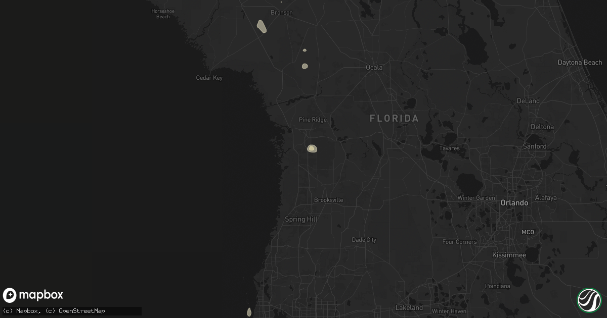 Hail map in Homosassa, FL on July 10, 2026