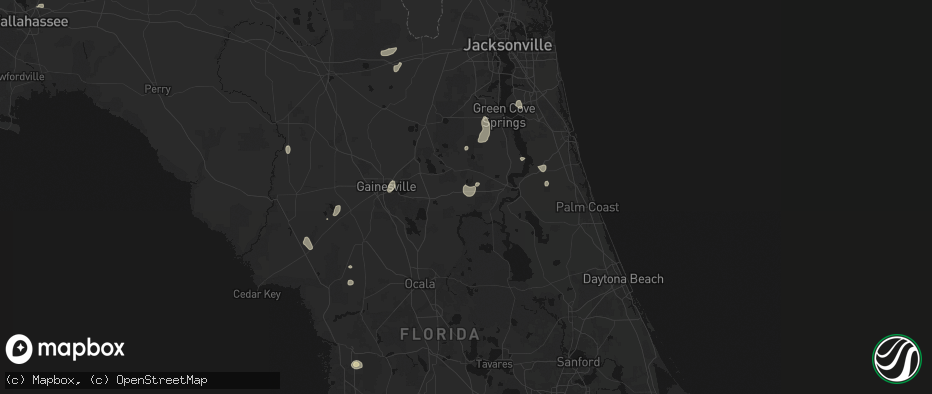 Hail map in Interlachen, FL on July 10, 2026
