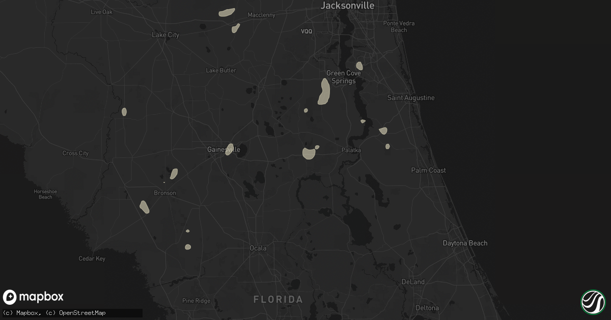 Hail map in Interlachen, FL on July 10, 2026