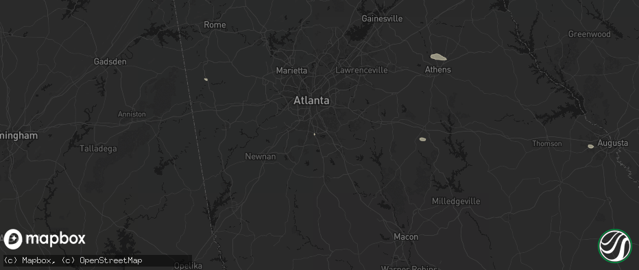 Hail map in Jonesboro, GA on July 10, 2026