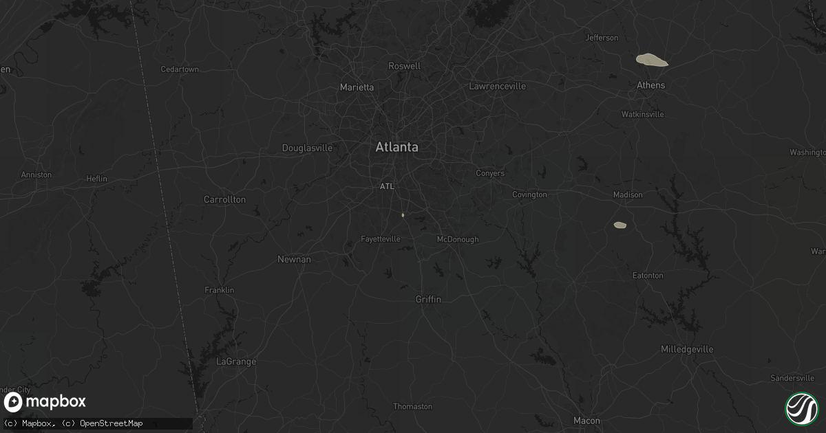 Hail map in Jonesboro, GA on July 10, 2026