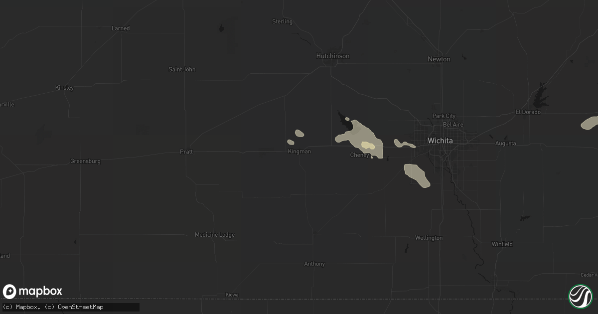 Hail map in Kingman, KS on July 10, 2026