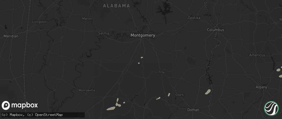Hail map in Lapine, AL on July 10, 2026