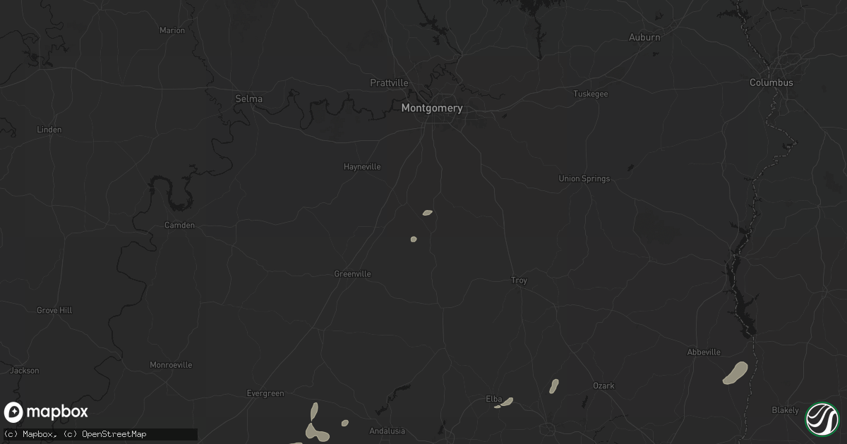 Hail map in Lapine, AL on July 10, 2026
