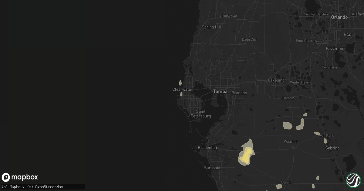 Hail map in Largo, FL on July 10, 2026