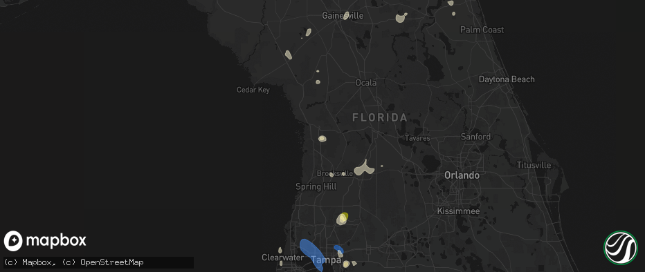 Hail map in Lecanto, FL on July 10, 2026