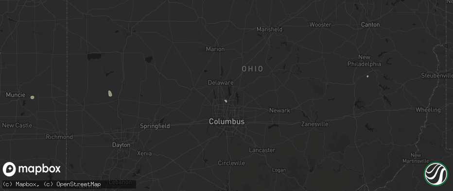 Hail map in Lewis Center, OH on July 10, 2026