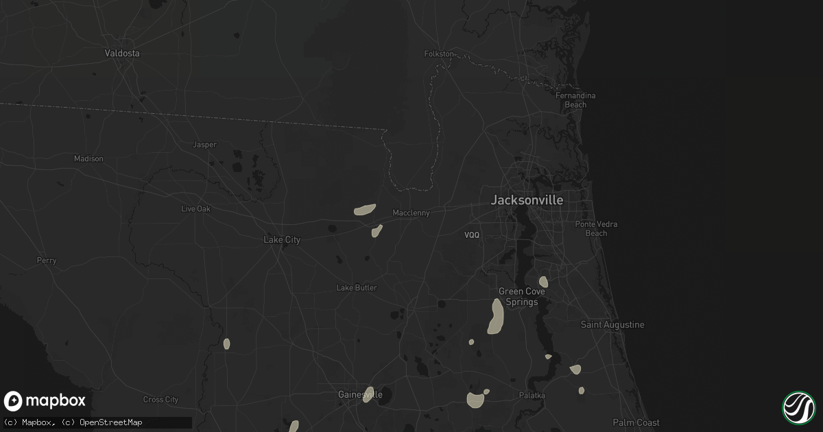 Hail map in Macclenny, FL on July 10, 2026