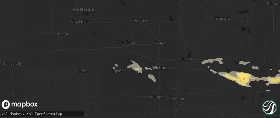 Hail map in Mount Hope, KS on July 10, 2026