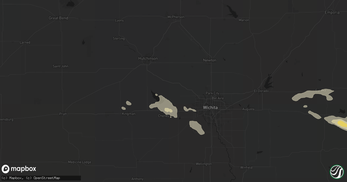 Hail map in Mount Hope, KS on July 10, 2026