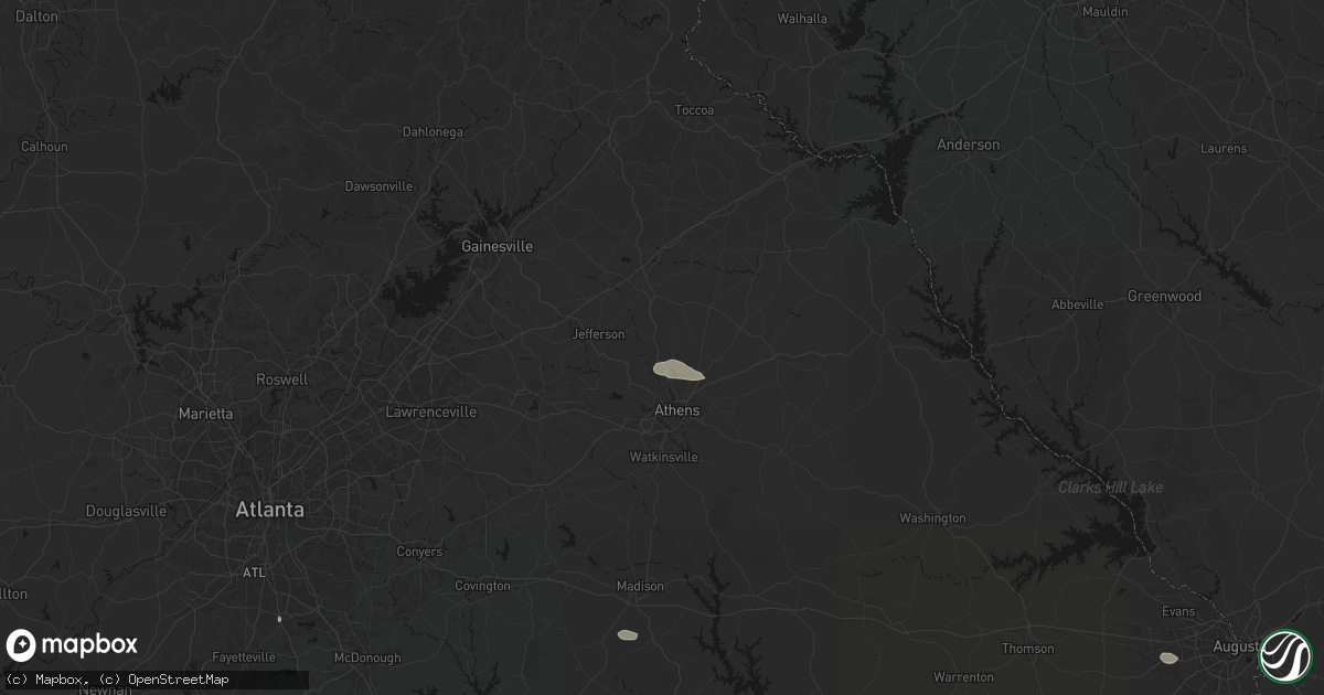 Hail map in Nicholson, GA on July 10, 2026