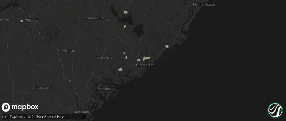 Hail map in North Charleston, SC on July 10, 2026