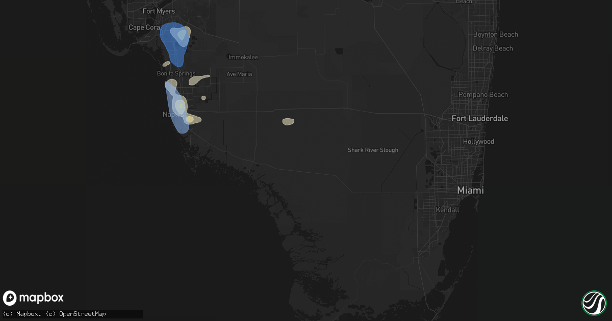 Hail map in Ochopee, FL on July 10, 2026