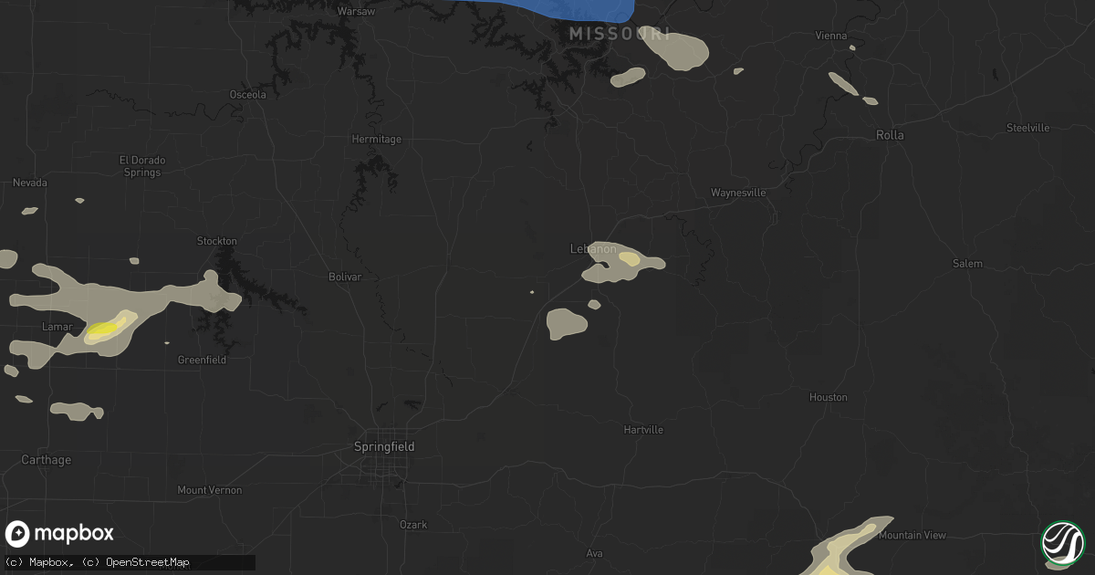 Hail map in Phillipsburg, MO on July 10, 2026