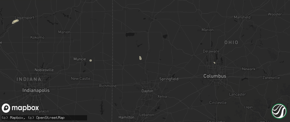Hail map in Piqua, OH on July 10, 2026
