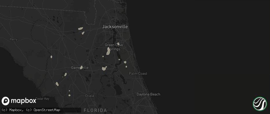 Hail map in Saint Augustine, FL on July 10, 2026