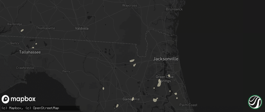 Hail map in Sanderson, FL on July 10, 2026