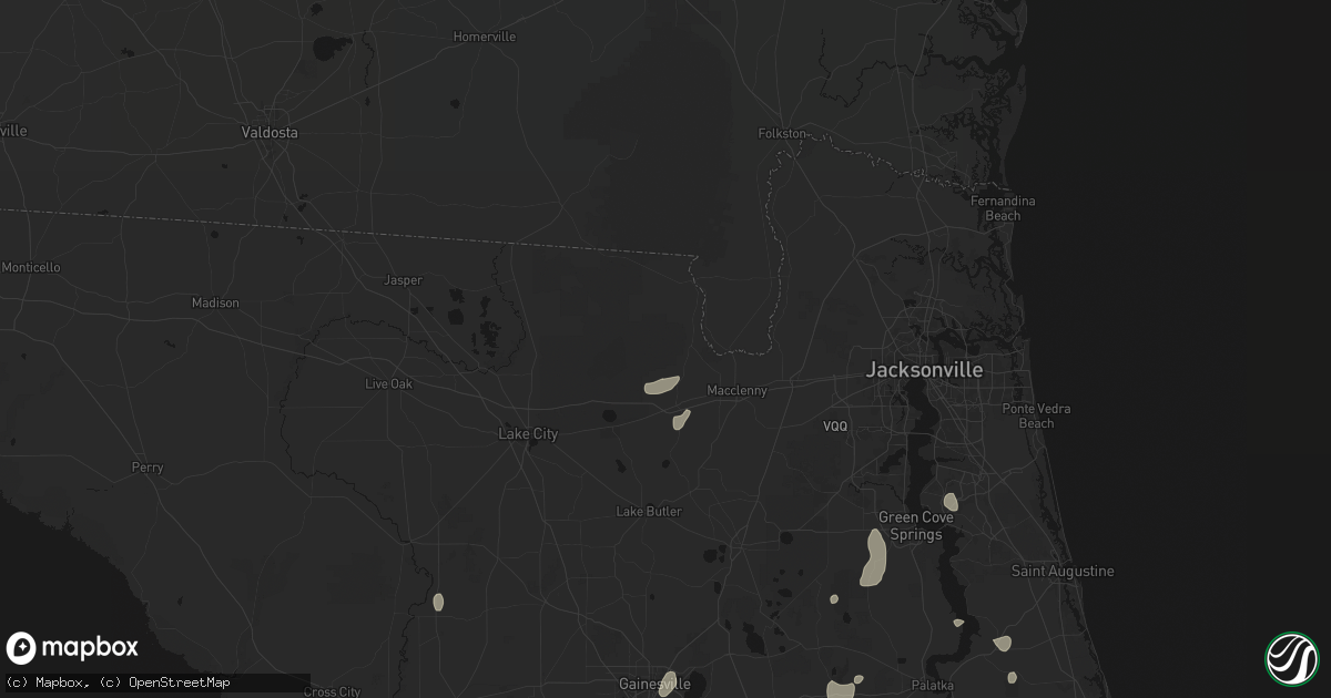 Hail map in Sanderson, FL on July 10, 2026