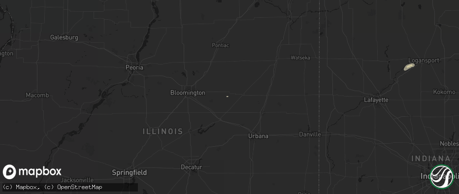 Hail map in Saybrook, IL on July 10, 2026