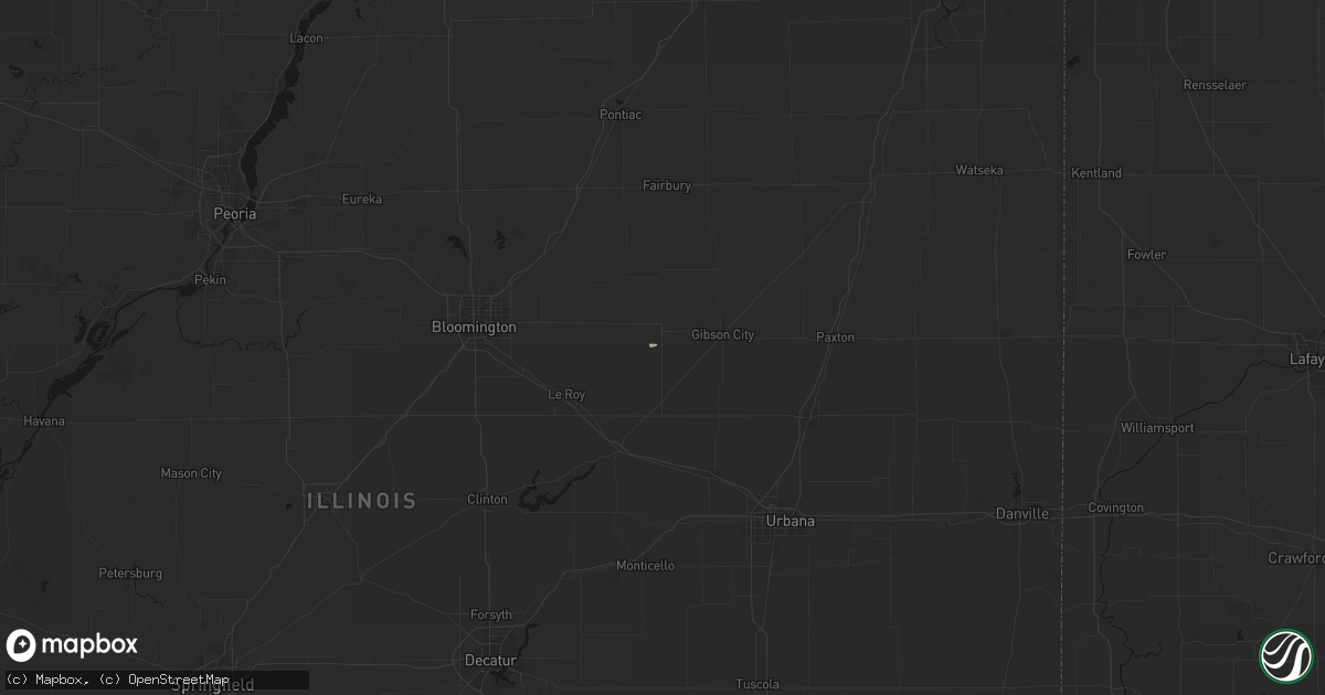 Hail map in Saybrook, IL on July 10, 2026