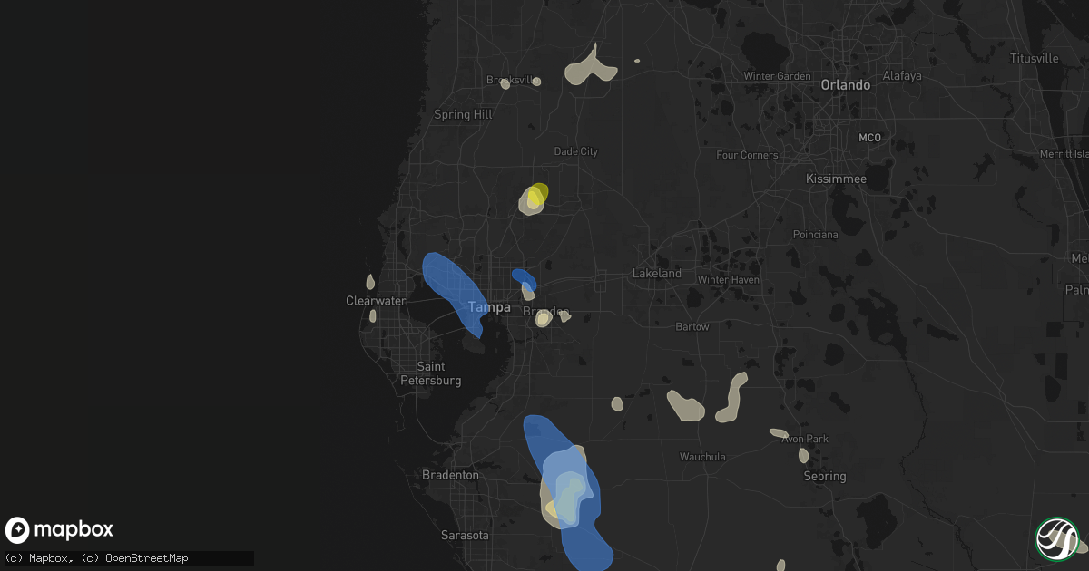 Hail map in Seffner, FL on July 10, 2026