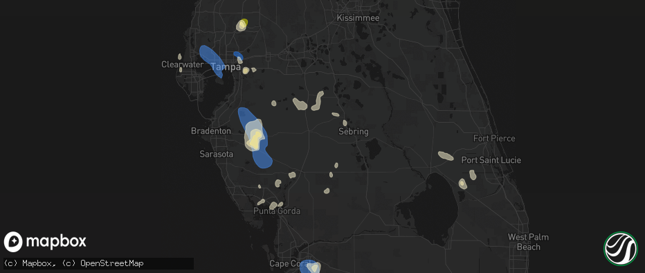 Hail map in Zolfo Springs, FL on July 10, 2026
