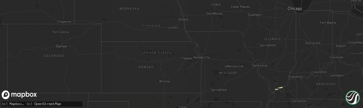 Hail map in Illinois on July 11, 2012