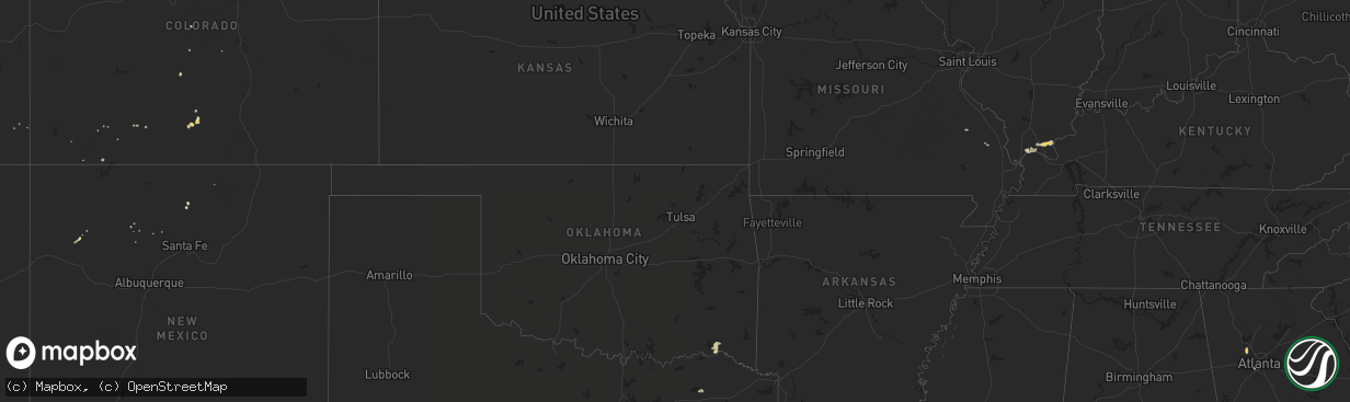 Hail map on July 11, 2012