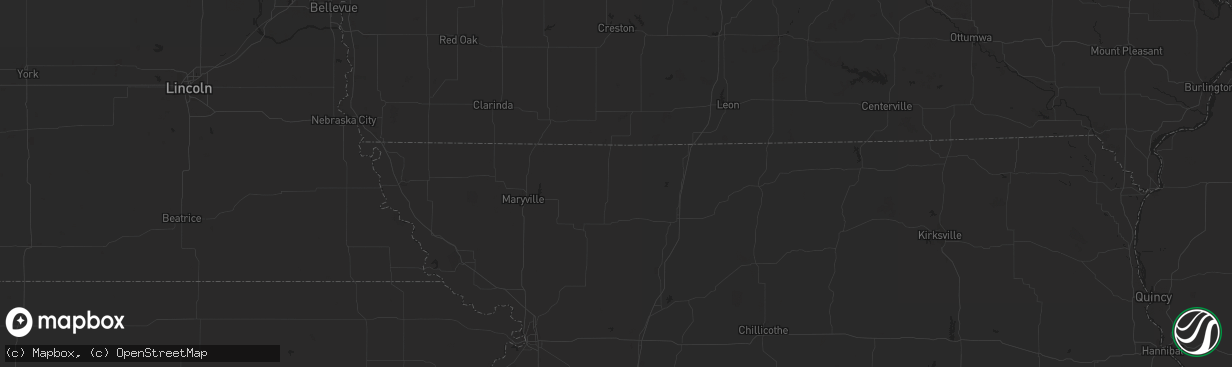 Hail map in Abilene, KS on July 11, 2013